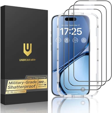 Screen Protector for iPhone 15 Tempered Glass 9H-3-Pack