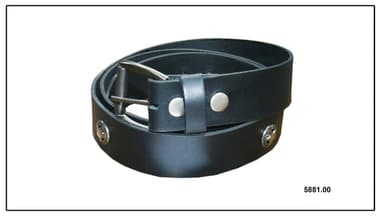 Rustic Star Concho Black Leather Belt