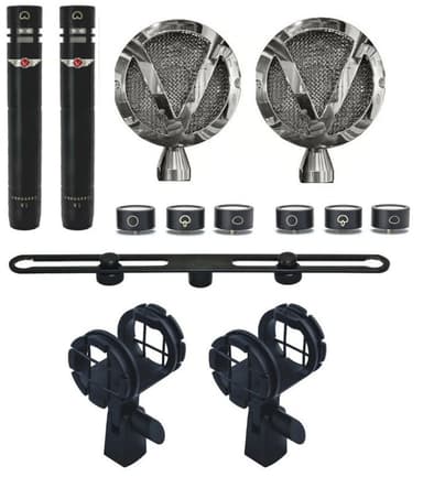 V1S+LOLLI gen2 FET Stereo Pencil Condenser Kit- BLK