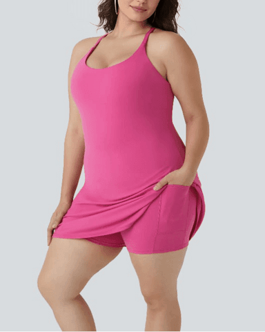 Cloudful™ 2-in-1 Backless Flare Dress – Easy Peezy Edition