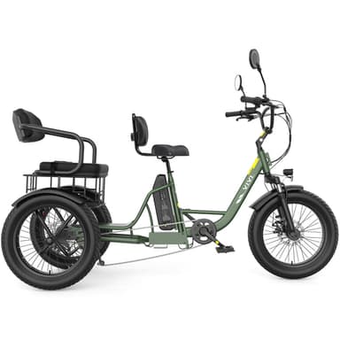 VIVI FAM01 Electric Trike Fat Tire Family Electric Tricycle SGS Certified to UL2849