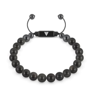 Black Obsidian Shambala Bracelet