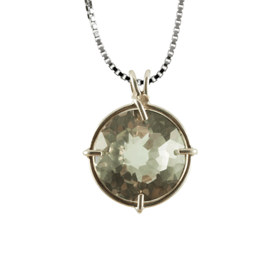 Prasiolite Radiant Heart Chain Pendant (RARE)