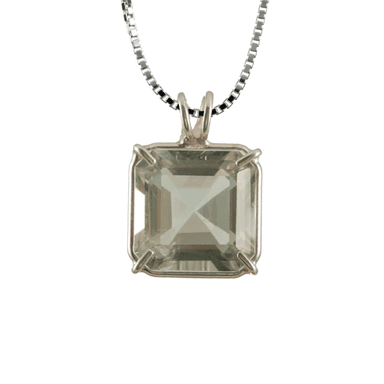 Prasiolite Earth Heart Chain Pendant (RARE)