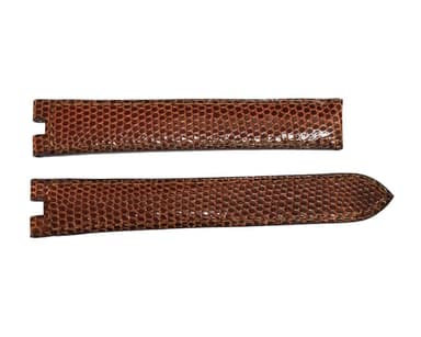 CARTIER Authentic Chestnut BRN Lizard Leather Band 16MMx14MM 5HSDAA23