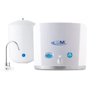 125 GPD - AMI Ultimate - High Flow Mineral RO + UF + UV Disinfection Drinking Water System with TDS Control & Booster Pump | 6 Stage RO System