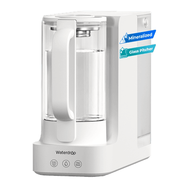 Waterdrop C2SL Countertop Mineral Reverse Osmosis System with Glass Pitcher