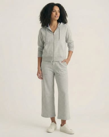 Cropped Wide Leg Lounge Pant