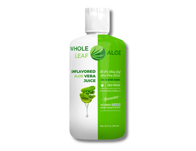Whole Leaf Aloe Power - Potent Unflavored Aloe Vera Juice with Highest Acemannan, Guaranteed. Patented Formula, No Water Added (32oz).