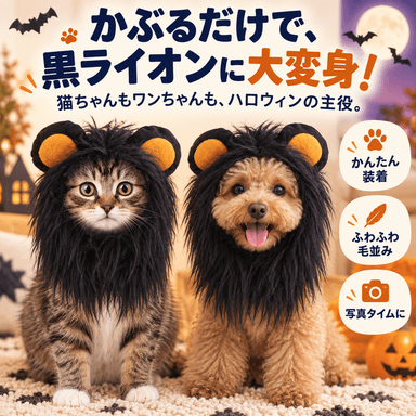 WPJP がおふさ ねこ用たてがみウィッグ