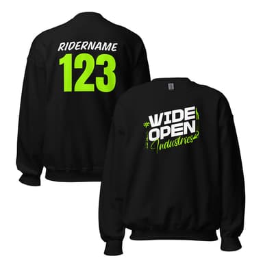 Wide Open Industries Neon Crewneck – Custom Name & Number