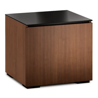 Salamander Designs Chameleon Collection Manhattan 217 Subwoofer Enclosure (Medium Walnut Doors and Black Glass Top)