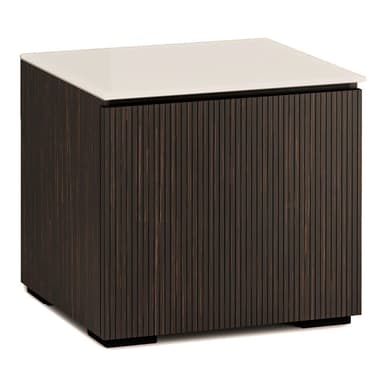 Salamander Designs Chameleon Collection Manhattan 217 Subwoofer Enclosure (Maro Ebony Doors and Matte Taupe Glass Top)
