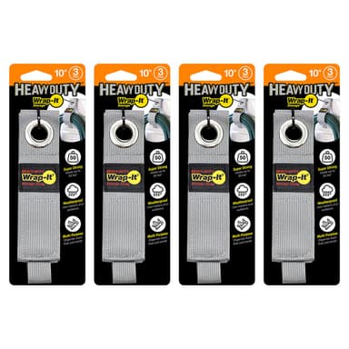 Heavy-Duty™ Storage Straps - 10-in. (12-Pack) Silver