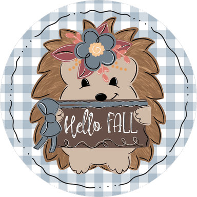 Fall Sign, Hello Fall, DECOE-5322-D, Sign For Wreath, 10" Wood Sign