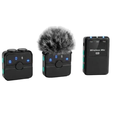 CreatorMic Voice-Enhancing Mini Wireless Microphone System for iPhone, Android & Cameras