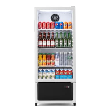 Yeego White Commercial Beverage Refrigerator with Glass Door