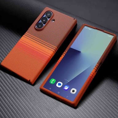 Carbon Fiber With Screen Protector Hard Case for Samsung Fold Phone