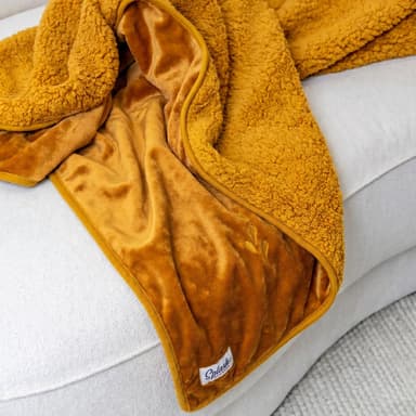 Waterproof Squirt Blanket™ - Gold Mustard The OG - Same Colour Sherpa