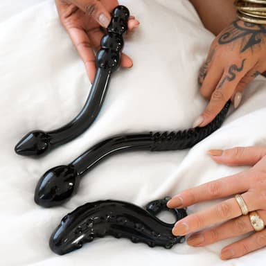The Triple Threat Glass Dildo Pleasure Wands