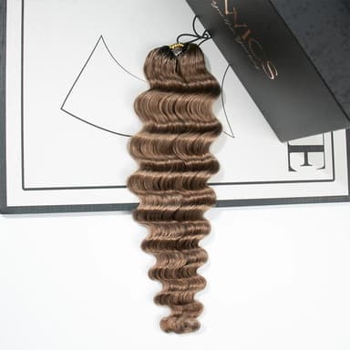 #8 Light Brown Loose Deep Wave Human Crochet Hair