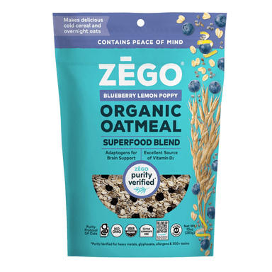 Organic Oatmeal Superfood Blueberry Lemon Poppy 1 Bag