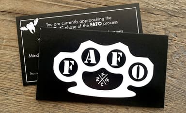 "FAFO" Fuck Around & Find Out Warning Cards (20-Pack)