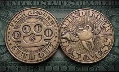 "F.A.F.O." Fuck Around & Find Out Coin (Bronze)