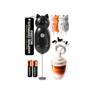 Cat Frother & Mixer with Fun Adoption Certificate Included