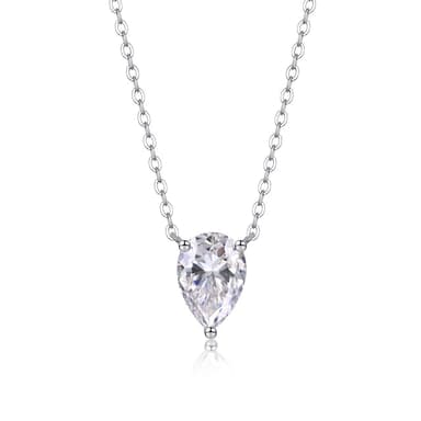1Water Drop - Fashionable Jewelry Pendant Set With Moissanite S925 Sterling Silver And Platinum-plated Diamond, Moissanite Silver Jewelry Prohibit Tk Sales
