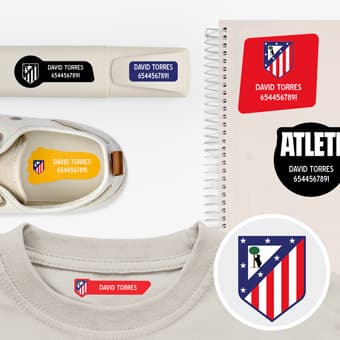 Pack de etiquetas Atlético de Madrid